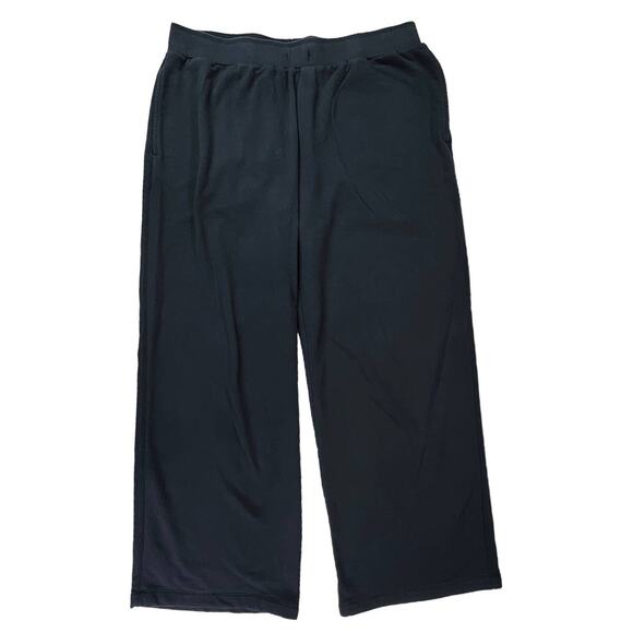 Sag Harbor Ladies Stretch High Waisted Relaxed Fit Wide Leg Pants Large Black - Picture 2 of 12